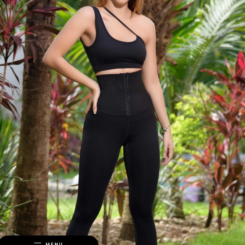 Athletics Motion MAGIC WAIST-SHAPER LEGGINGS - NO POCKET / BLACK / XL (FITS LIKE